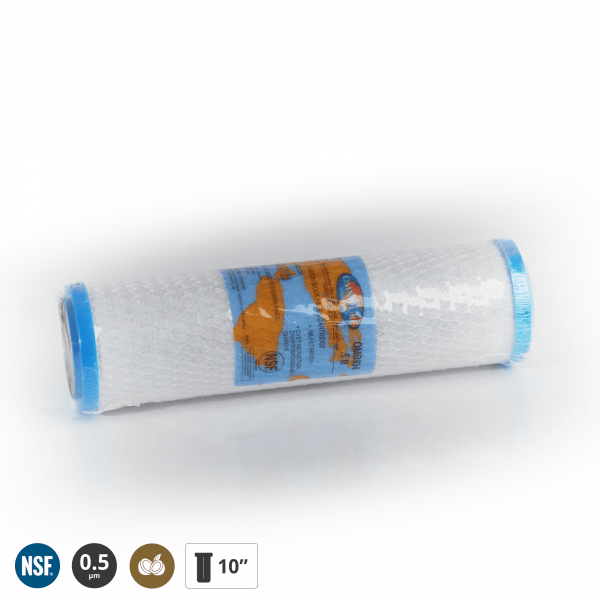 מסנן פחם קוקוס בלוק 0.5 מיקרון תוצרת OmniPure ארה"ב